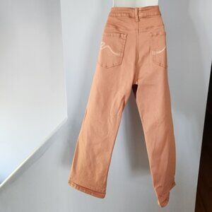 Santana Salmon Colour Cropped Jeans